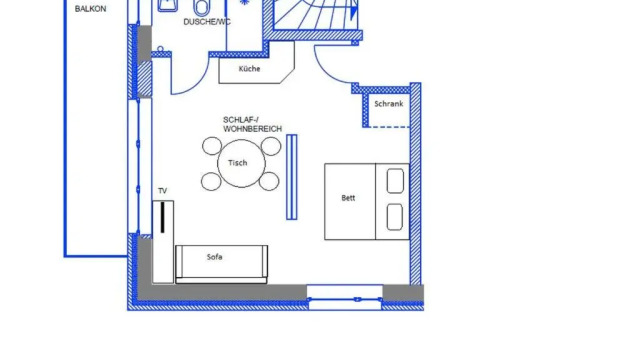 Студия с балконом BluGarden Ferienapartments im Spreewald