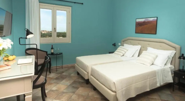 Двухместный номер Deluxe с видом на море Agriturismo Baglio Donnafranca Wine Resort