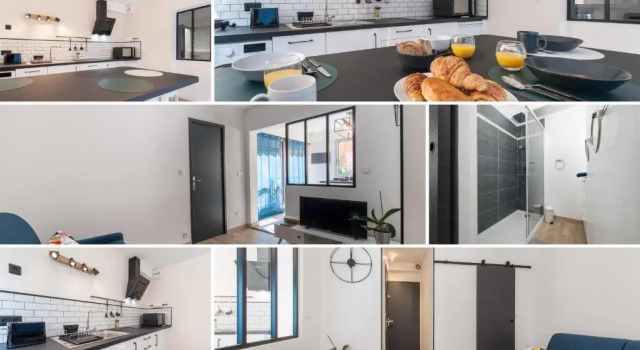 COSY LA BAIE DES ANGES - PLAGE LA CIOTAT - CLASSE 3 étoiles, Забронировать Апартаменты/квартира Отели Ла-Сьота с парковкой, рядом с Plage d'Arène Cros, Парковка