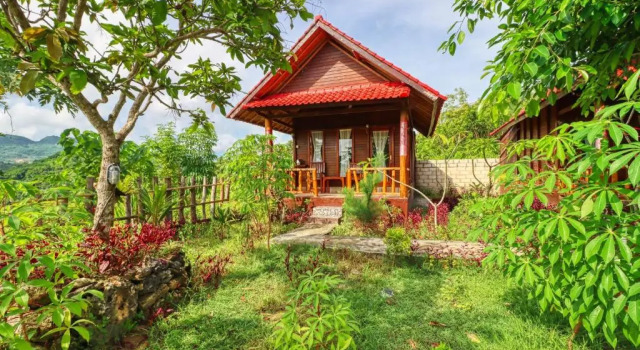 Camera doppia Standard con vista sul giardino Ayu Hill Bungalows