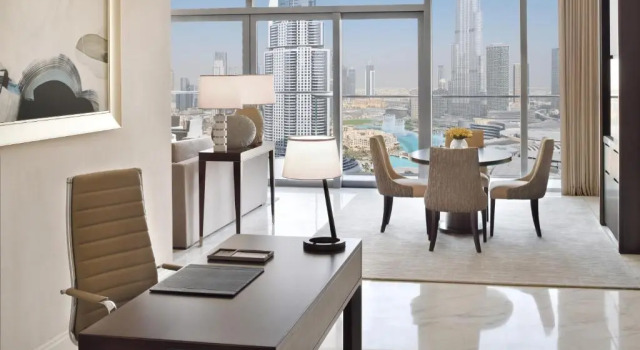 Люкс Executive с видом на Бурдж-Халифа и фонтан Address Dubai Mall