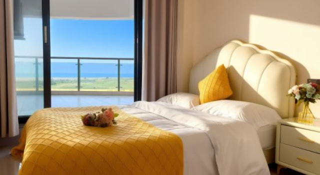 Люкс с 2 комнатами с видом на море Yuehaige Scenic Apartment
