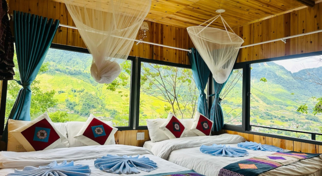 Четырёхместный номер Deluxe Dinh Sapa Trekking & Homestay