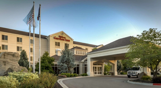 Кровать в общем номере Hilton Garden Inn Boise Spectrum