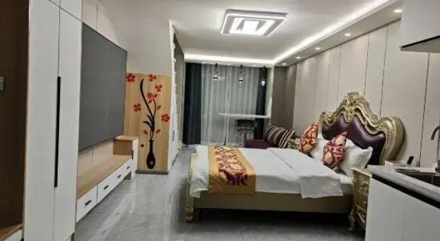 Кровать в общем номере Shengjing Apartment (Shenbei Wuyue Plaza Huizhishangdao Branch)