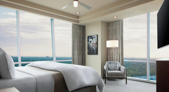 Люкс Presidential с 2 комнатами с балконом и с видом на город The Westin Houston, Memorial City