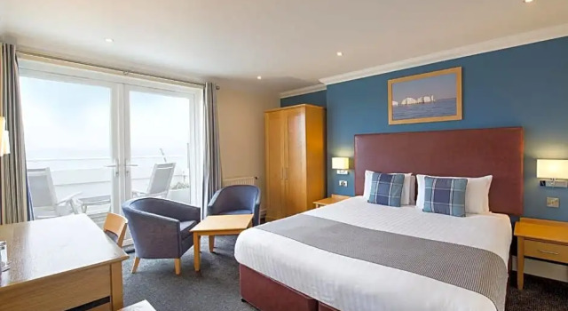Standard- værelse med altan med havneudsigt Haven Hotel