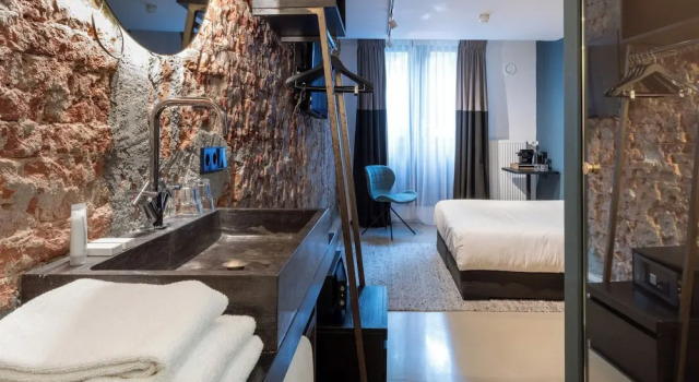 Двухместный номер с кондиционером Полуцокольный этаж Boutique Hotel Oosteinde