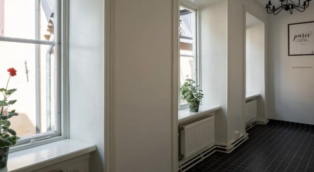 Кровать в общем номере Gamla Stan Apartments