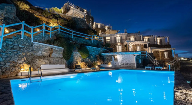 Вилла Luxury с 4 комнатами с видом на море Villa Thelgo Mykonos