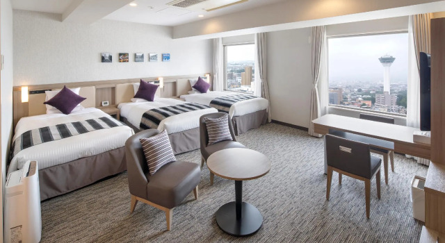 Трёхместный номер Deluxe HOTEL MYSTAYS Hakodate Goryokaku