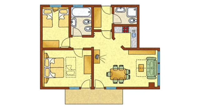 Апартаменты с 2 комнатами Appartements Erika