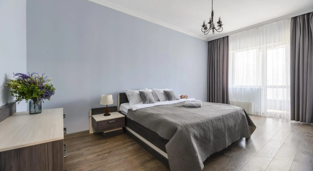 Апартаменты с 2 комнатами с балконом Almaty Apartments (Алматы Апартментс) на проспекте Аль-Фараби  9 блок 5Г