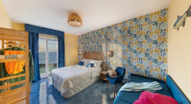 Двухместный номер Deluxe с балконом и с видом на море Villaggio Villa Lubrense