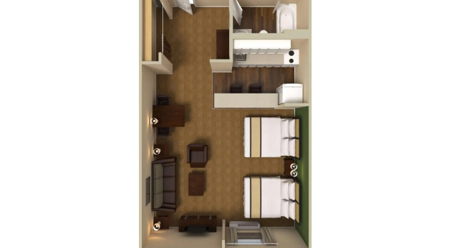 Четырёхместный номер Deluxe Extended Stay America Suites - Raleigh - North Raleigh - Wake Towne Dr