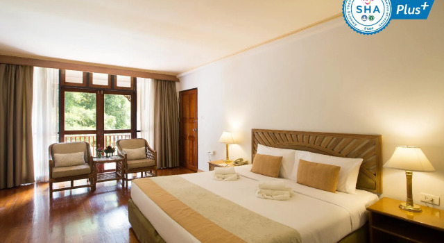 Кровать в общем номере Imperial Mae Hong Son Resort