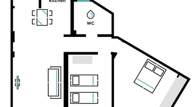 Апартаменты с балконом UPSTREET Charming & Comfy 2BD Apt-Acropolis