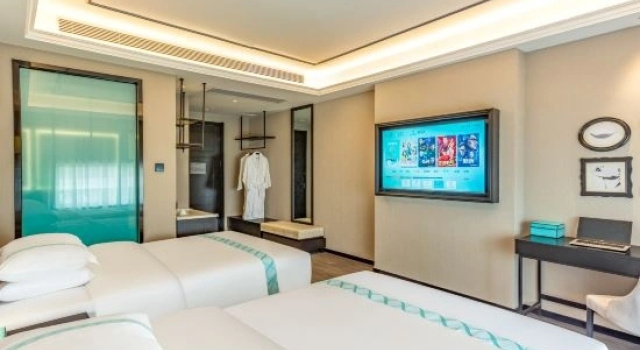 Кровать в общем номере Xi'an Hotel (Zhangzhou Ancient City Kailai Shopping Plaza Branch)