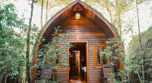 Трёхместный номер Standard с видом на сад Bamboo Bungalow