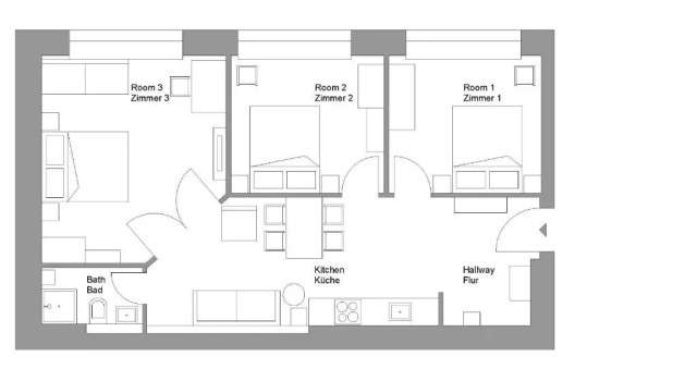 Апартаменты с 3 комнатами Holiday 33 Apartments ABCD Alexanderplatz