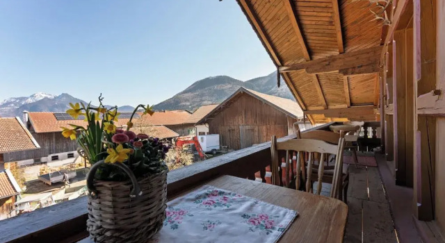 Одноместный номер Comfort с балконом и с видом на горы Ferienwohnungen Chiemgau