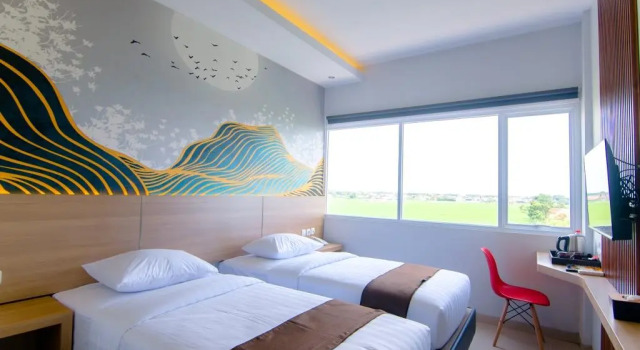Deluxe Twin room Front One Hotel Purwodadi