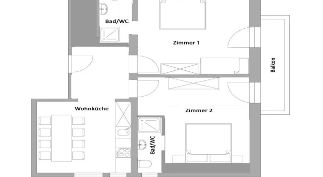 Апартаменты с 2 комнатами Apart Bergland