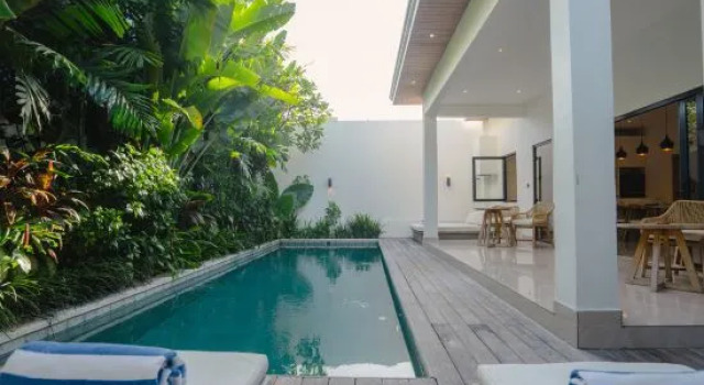 Modern Tropical Villa – 3BR & Private Pool, Book Villa Sommerhuse i Badung, Hytte