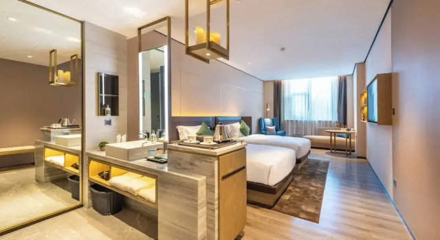 Двухместный номер Luxury с видом на город Echarm Plus Hotel Ouzhuang Metro Station Branch