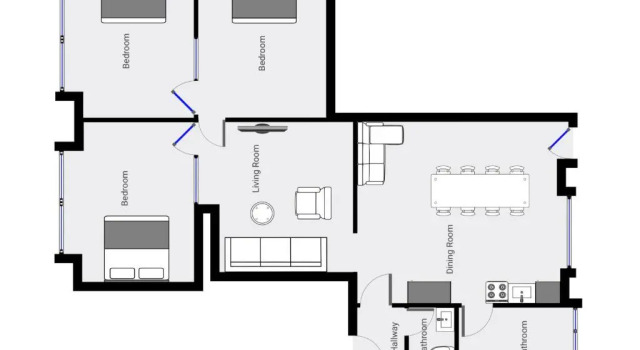 Апартаменты с 3 комнатами The Lakes apartments by Daniel&Jacobs