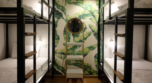 Кровать в общем номере Vimarn Hostel