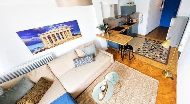 Апартаменты с 2 комнатами с балконом Yourhome under Acropolis Roofdeck w.view