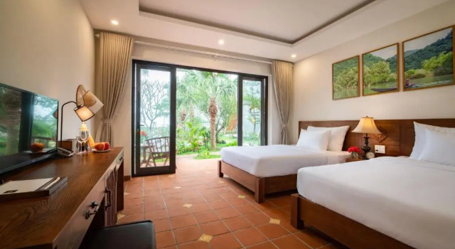 Семейный номер Deluxe с видом на сад Khách xá Bái Đính - Bai Dinh Guest House