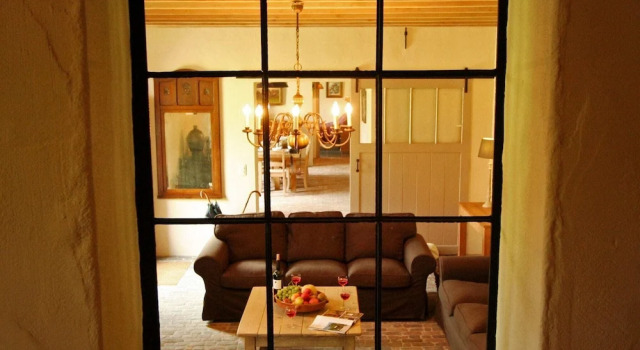 beautifull renovated farmhouse with traditional elements and a big garden