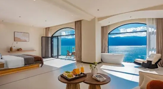 Люкс Cang'er Shiguang Villa Resort Cliff Sea View Beautiful Stay