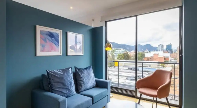 w Vibrant 1BR in Chico, Rezerwuj Apartament Bogota Kolumbia