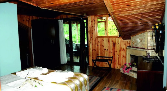 Standardowy dwuosobowy pokój i balkonem i z widokiem na rzekę Hill River Hotel
