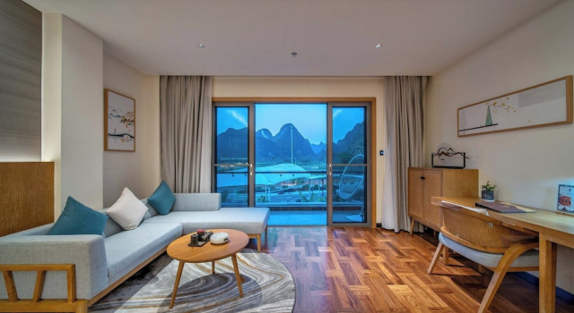 Номер Superior Yangshuo Fadai overhanging hot spring light luxury hotel