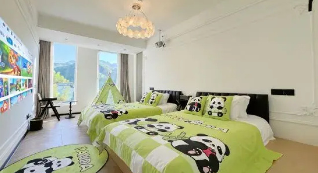 Кровать в общем номере Qingman·Bamboo Shadow Mountain Light·Light Mountain Luxury