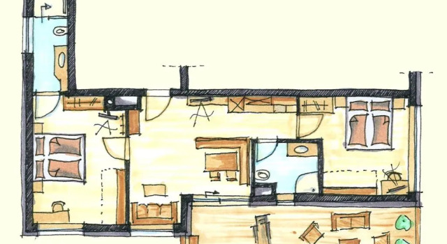 Апартаменты с 2 комнатами с балконом Alte Mühle