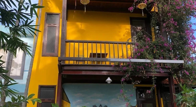 Двухместный номер Deluxe с балконом и с видом на реку Hoi An Green Riverside Oasis Villa
