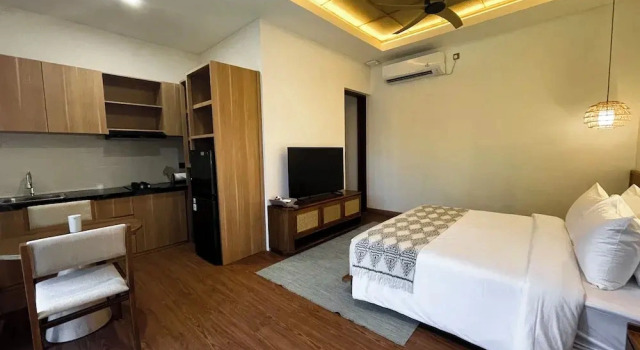 Студия с видом на сад Leafy Home Canggu - 5 Mins Walk to Echo Beach
