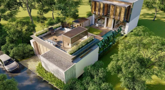 Вилла New 4 Br 5 Min Walk To Berawa Beach Enclosed Livng