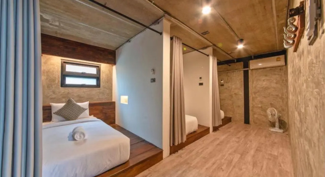 Кровать в общем номере The Entaneer Poshtel