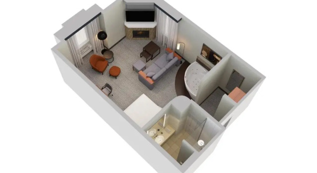 Люкс Courtyard by Marriott Waterloo St. Jacobs