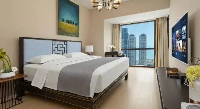 Двухместный семейный люкс с видом на море Qingdao Better Joy Apartment Hotel-May Fourth Square Wanxiang City Branch