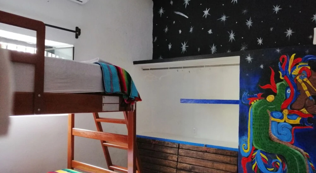Кровать в общем номере Hostel Casa Xtakay