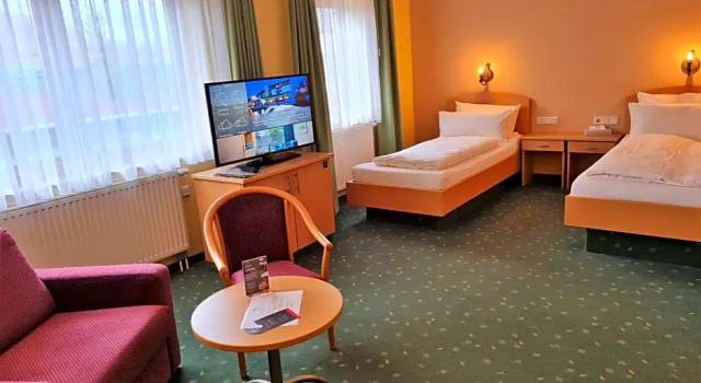 Номер Standard Hotel Am Kurhaus mit erstem Ayurveda Center Sachsens - direkt am Gesundheitsbad ACTINON & Kurpark