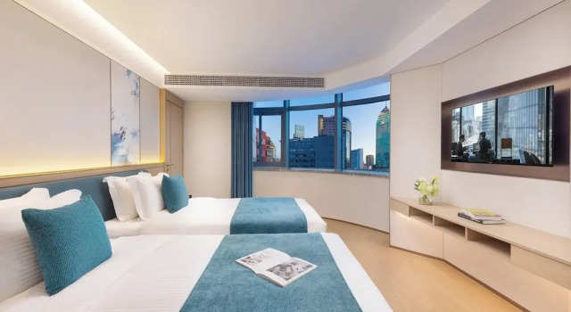 Двухместные апартаменты Deluxe c 1 комнатой Oakwood Central Wuxi