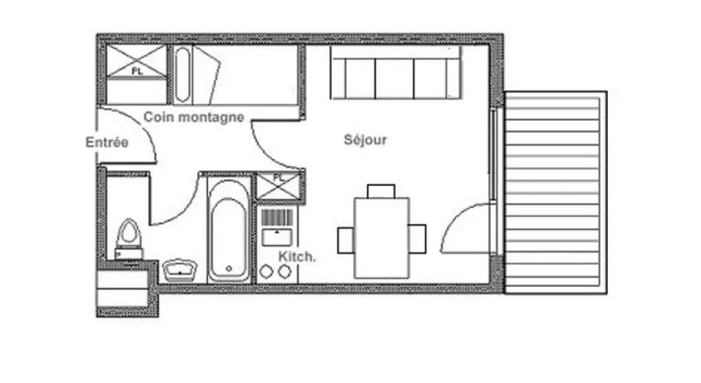 Appartement Les Menuires, 1 pièce, 3 personnes - FR-1-344-247